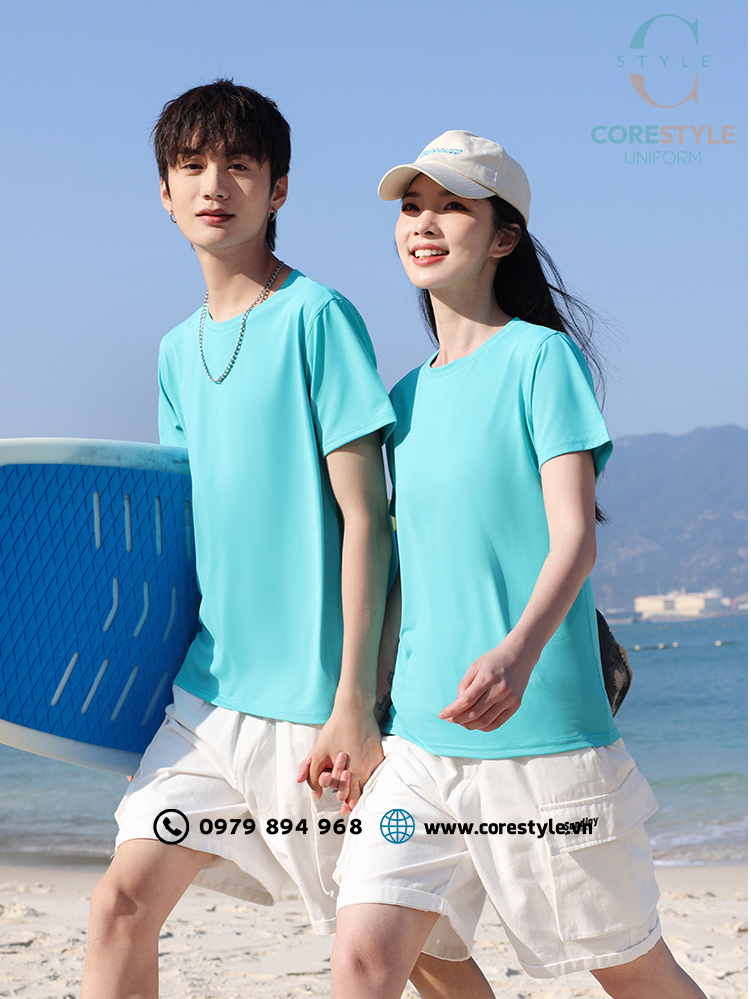 Chất liệu áo thun du lịch cotton co giãn 4 chiều