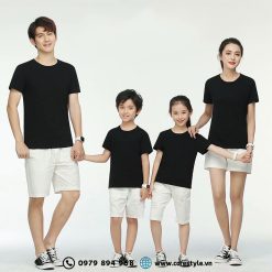 Đồng Phục Gia Đình Áo Phông Không Cổ